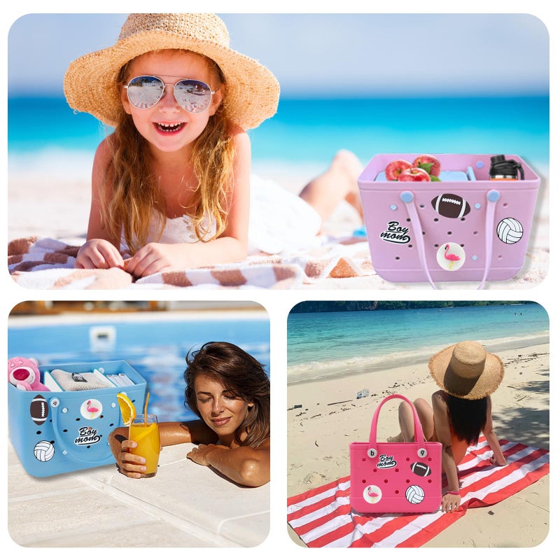 Lckaey Rubber Beach Bag Accessories-PVC Rubber decoration-for EVA Purse Bogg Inserts Y064Figure 50 - Image 5